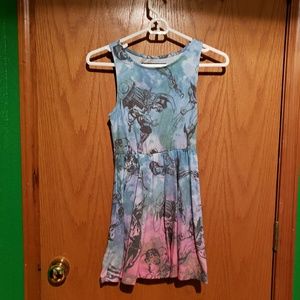 Tie dye marvel skater dress